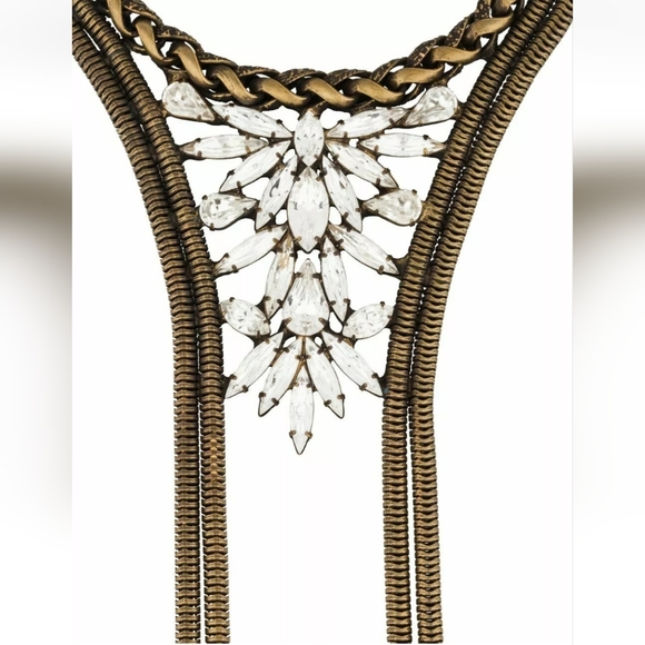 NWT $678 AUDEN Devon Brass Statement Couture Choker Runway Necklace AUSTRIA - Picture 5 of 5
